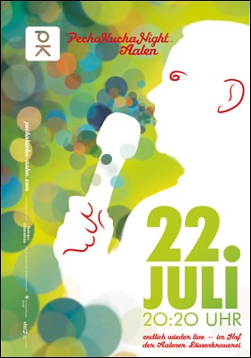 Das Poster zur Pechakucha-Night 52 in Aalen