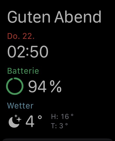 Guten Abend (um 2:50 h)