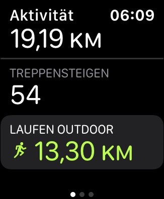 Lauftraining – 13,3 vs. 19 Kilometer